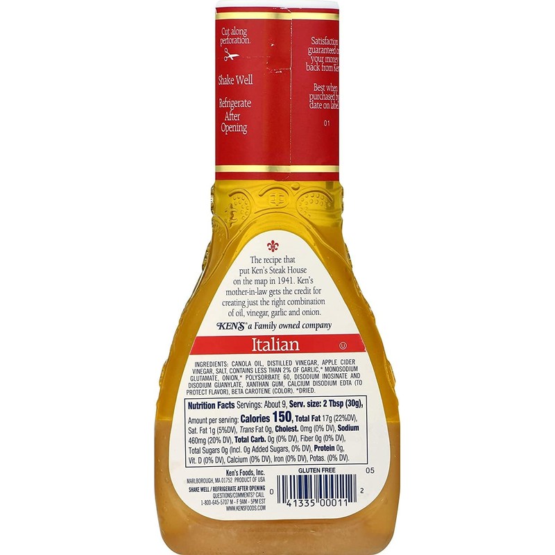 Ken's Steak House Italian Dressing & Marinade 9 Fl Oz