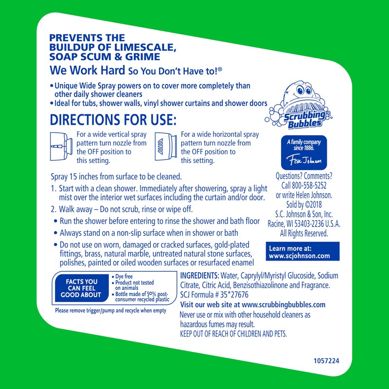 Scrubbing Bubbles Daily Shower and Cleaner Spray, Removes Mildew, Mold,