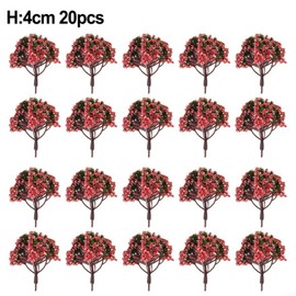 SMZhomeone 20 Pieces Model Trees Miniature Architecture Trees Railway Landscape Flower Tree Landscape 4 cm HO O Z Scale