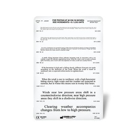 Good-Lite Co Near Point Reading Card, Clearing Weather Design, 5 x 7.5 inches, J12-J1 Vision Test