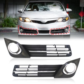 Front Fog Lights Cover Bezel Fit For 2012 2013 2014 Toyota Camry SE/SE Sport Pair Left & Right Side Replacement for 5212806290 5212706290