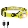 Foxelli USB-C Rechargeable LED Headlamp – Super Bright, Lightweight Head
