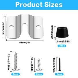 Dart Board Bracket for Wall, 1 Set Dartboard Mounting Bracket Kit, Dart Board Fittings, Darts Holder Wall Mounted, U Shaped Dartboard Hanging Brackets Screws Hooks for Darts Accessories