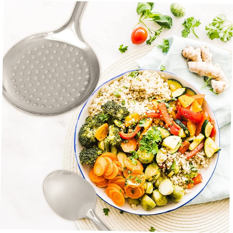 COLLBATH 5-Piece Stainless Steel Kitchen Utensil Set Wok Spoon Serving