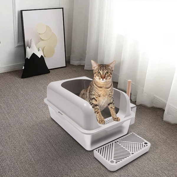 n/a 20L Stainless Steel Cat Litter Box, Large Litter Box
