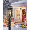 VIANIS Hardwired Dusk to Dawn Outdoor Post Light, Black Outdoor