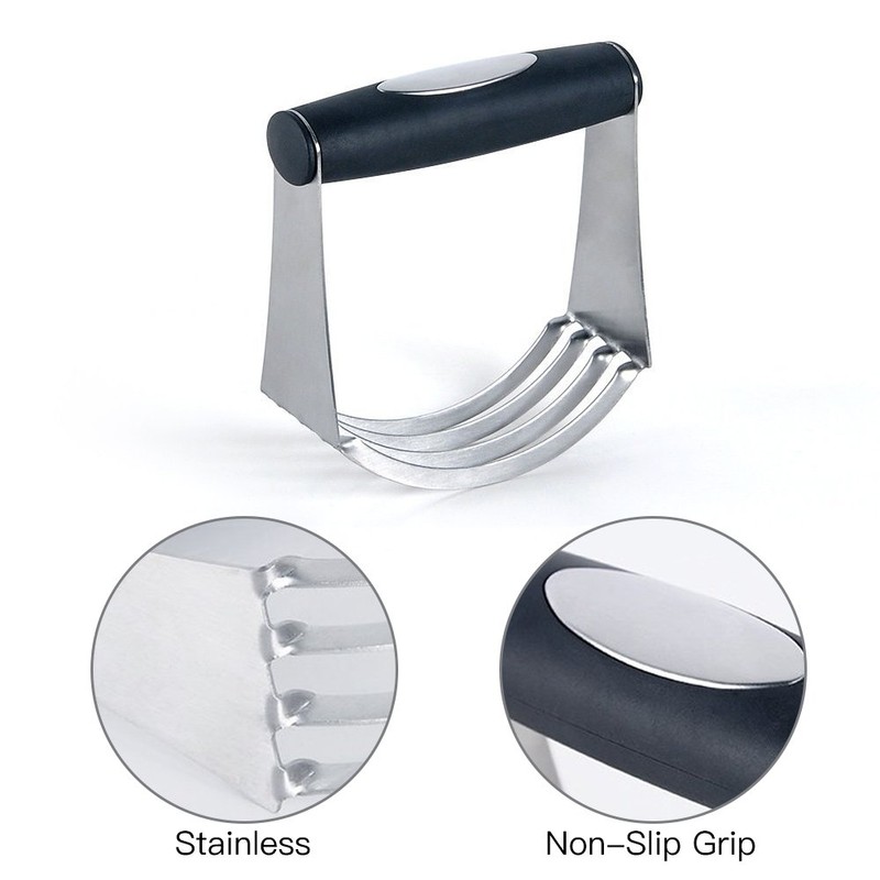 Pastry Cutter Stainless Steel - Professional Baking Dough Blender with