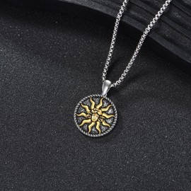 ZPMMPZ Apollo Necklace 925 Sterling Silver Sun God Pendant Greek Jewelry Gifts for Women Men
