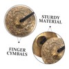 Kisangel Copper Finger Cymbals Lightweight Percussion Zills Instrument for Dancer