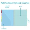 HAUTOCO Clipboard Folio with Refillable Notepad for Letter Size (11"