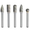 CATITO Carbide Burr Set 1/4 Shank 5-Piece, 8mm Head Diameter