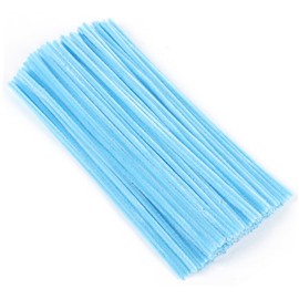 Pipe Cleaners, 100 Pieces Light Blue Chenille Stems Craft, 12 inch Long Fluffy Pipe Cleaners for Creative DIY Art Craft Projects, Home Decoration Supplies (6 mm x 30 cm, Light Blue)