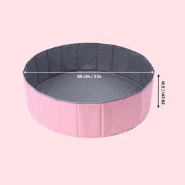 KBIBCK Ball Pit, Foldable Baby Ball Pit, 80 CM Kids Ball Pit for Children Girls Boys, Nursery Baby Playpen, Portable Baby Round Ocean Ball Pool for Dogs Cats Indoor Outdoor, Balls Not Included (Pink)