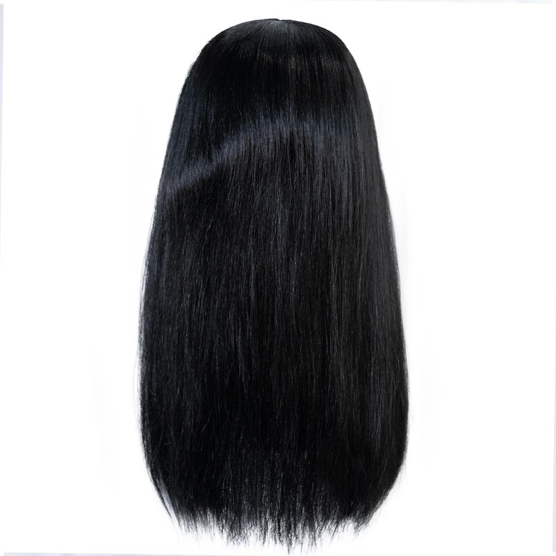 ESUNO Black Rocker Wig Long Black Wig Rock Star Costumes