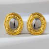 Mixed Metal Statement Earrings for Women Gold Chunky Earrings Big