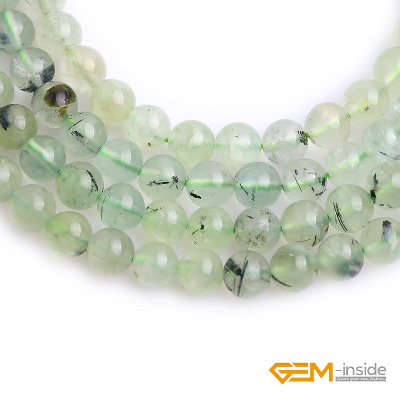 GEM-inside Prehnite Gemstone Loose Beads Natural Energy Healing Power Beads
