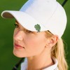 Penitue Magnetic Golf Ball Marker Hat Clip, Green Four-Leaf Clover