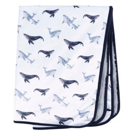 Gerber 2-Ply Plush Baby Blanket - Ultra-Soft & Cozy Blanket for Newborns & Toddlers - Warm & Snuggly Nursery Essential - Coastal Calm