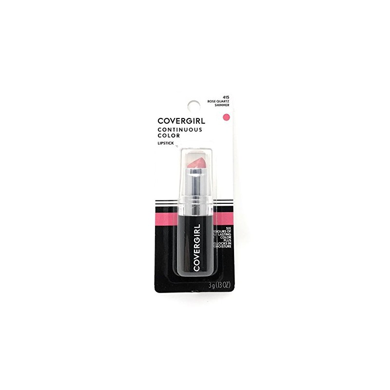 CoverGirl Continuous Color Lipstick, Rose Quartz 415, 0.13-Ounce Bottles (Pack