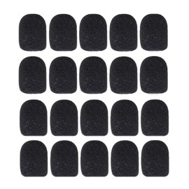 Amykite 20PCS Mini Microphone Cover,Microphone Windscreen Foam Cover,Noise Reduction and Protection,for Lapel Headset Microphone or Other Variety of Microphone (Black)