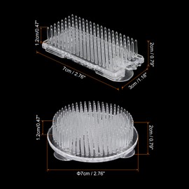 PATIKIL Flower Frogs Ikebana Kenzan, 2Pcs/1Set Floral Arranger Frog Plastic Flower Fixed Tool for Vase Flower Arrangement, Transparent