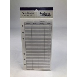 Day Runner Fact Centre by Day Runner Class Schedule 3 3/4" x 6 3/4" 20 sheets