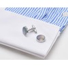 Rockyu Men's Gold Button Shirt Cuffs, Abalone Shell, Deep Sea,