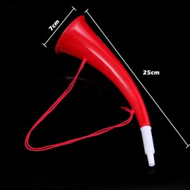 RmKbe 4 Pieces Stadium Horn Plastic Trumpet Toys Ox Horn Vuvuzela Noise Maker Football Game Party Cheering Props for Sports Party (Random Color)