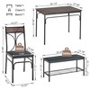 VECELO Kitchen Dining Table Set with Upholstered Bench & 2