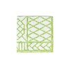 Caspari Bamboo Screen Moss Green Paper Linen Dinner Napkins -