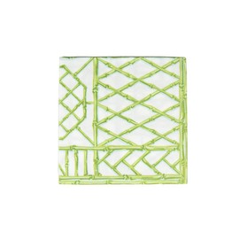 Caspari Bamboo Screen Moss Green Paper Linen Dinner Napkins - 12 Per Package