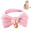 PACIOCEAN Cat Collar Bow Tie,1 Pack Silk Pink Cat Collar