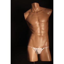 T M Collection NewT2M2 Lace Cute TB Men's T-Back Shorts, white