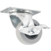 TPR Rubber Caster Wheel with Swiveling Top Plate w/ Brake