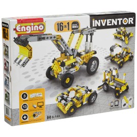 Engino-INVENTOR 1634 - Konstruktionsbausatz 16 in 1 Baumaschinen