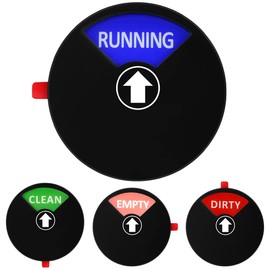 Kleemeiero Dishwasher Magnet Dirty Clean Empty Running Sign Dishwasher Magnet Clean Dirty Sign Magnet Dishwasher Kitchen Dishwasher Fridge Signs for All Dishwashers (Black)