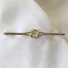 Equetech Knot Riding Stock Pin - Gold & Silver (Silver)