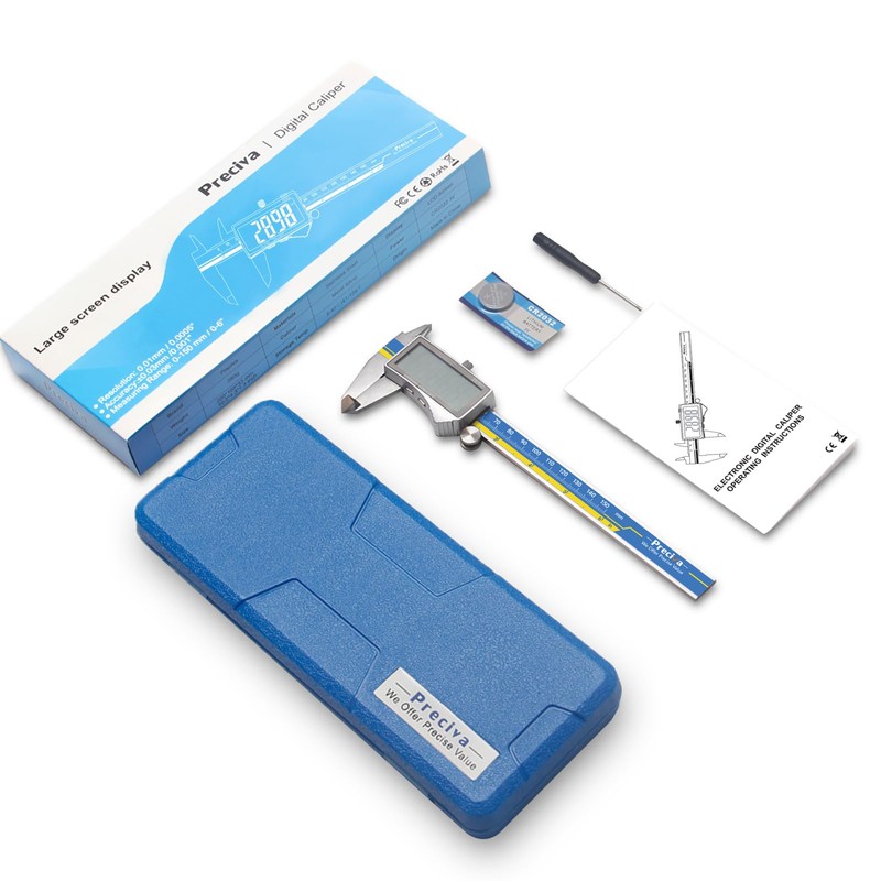 Digital Caliper, Preciva Electronic Stainless Steel Caliper Measuring Tool Vernier