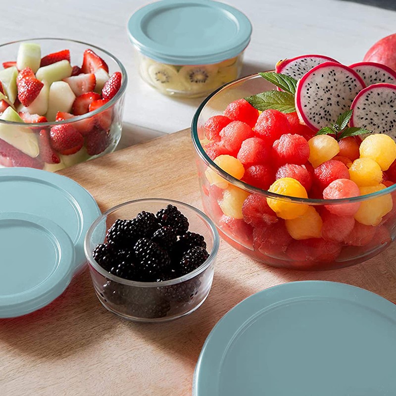 Luvan Glass Storage Containers with Lids, Set of 6 Round