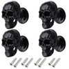 FANYUN 4 Pack Skull Skeleton Cabinets Knobs, Single Hole Pull