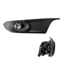 Winjet WJ30-0628-09 Fog Light Kit with Wiring Harness Switch Fuse Relay Bezels Pair Set Left & Right Driver Passenger Side OE Fitment Bulbs Included for 2011-2014 Volkswagen Jetta - Clear Lens