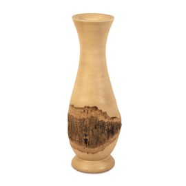 Aeravida Nature Vintage Natural Bark Rustic Décor 12-inch Mango Tree Wood Flower Vase | Modern Farmhouse Home Décor | Floral Kitchen Bedroom Living Room Home Decoration