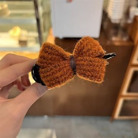 DIY Hairpin Making Materials / Hair Accessory Supplies cd6 Free Size/3 Light Curry Yarn Ponytail Clip Approx. 8.5cm 200ea