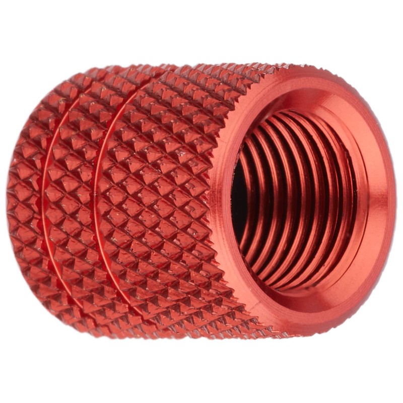 ポッシュフェイス(POSH FAITH) バイク用品 アルミカラードエアーバルブキャップ ローレット ディープオレンジ 000801-14