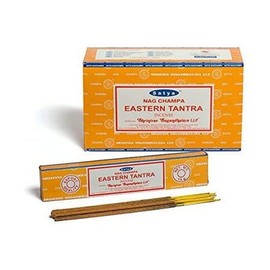 Satya Sai Baba Nag Champa Eastern Tantra Incense Sticks Agarbatti 180 Grams Box | 12 Packs of 15 Grams Each in a Box | Export Quality