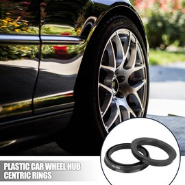 X AUTOHAUX Plastic Wheel Hub Centring Rings for Wheel Hub 72.6-56.6 mm Black Pack of 4