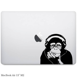 ステッカータウン Laptop Skin Decal Banksy "Monkey with headphones2"