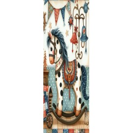 Handmade ANTIQUE ROCKING HORSE VINTAGE LOOK- Bookmark, Books, Magazines, Book Accessories
