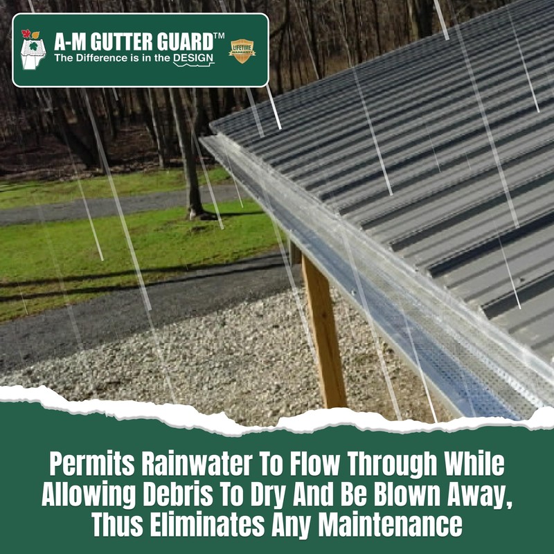 A-M Gutter Guard - Heavy Duty Lifetime Quality Aluminum Leaf