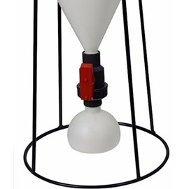 FastFerment Yeast Harvesting Collection Ball - No more Sediment Contamination. Flat bottomed design for your home-brew kit. Rubber bung and teflon tape included (Collection Ball 7.9 Gallon)